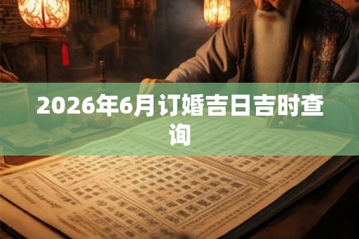 2026年6月订婚吉日吉时查询