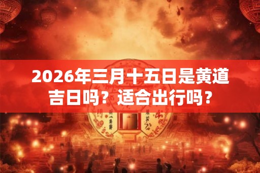 2026年三月十五日是黄道吉日吗？适合出行吗？