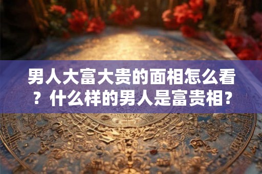 男人大富大贵的面相怎么看？什么样的男人是富贵相？