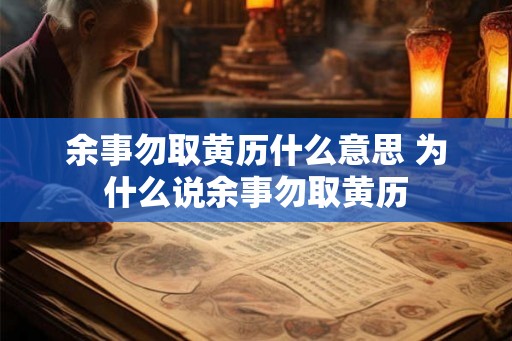 余事勿取黄历什么意思 为什么说余事勿取黄历 余事勿取黄历什么意思 为什么说余事勿取黄历