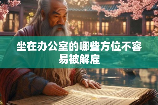 坐在办公室的哪些方位不容易被解雇