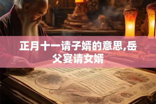 正月十一请子婿的意思,岳父宴请女婿
