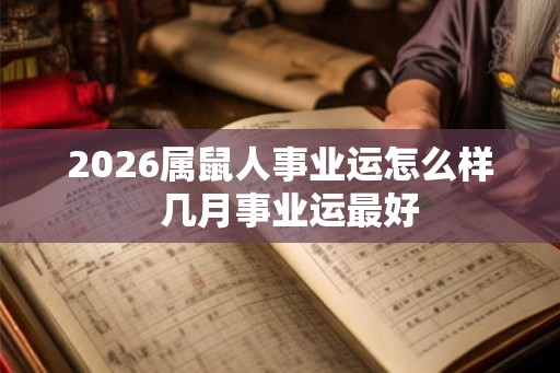 2026属鼠人事业运怎么样  几月事业运最好
