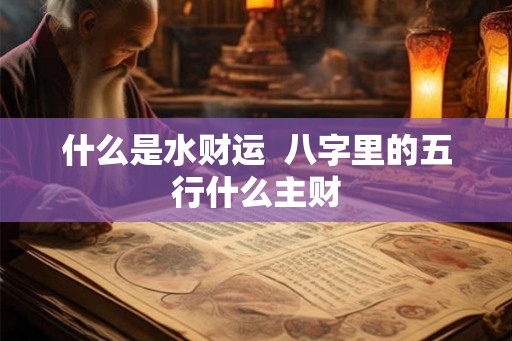 什么是水财运  八字里的五行什么主财