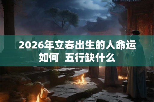 2026年立春出生的人命运如何  五行缺什么