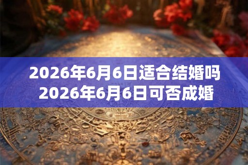 2026年6月6日适合结婚吗 2026年6月6日可否成婚