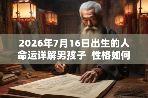 2026年7月16日出生的人命运详解男孩子 性格如何 2026年7月16日出生的人命运详解男孩子 性格如何