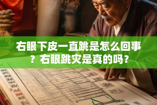 右眼下皮一直跳是怎么回事?右眼跳灾是真的吗? 右眼下皮一直跳是怎么回事?右眼跳灾是真的吗?