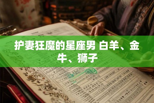 护妻狂魔的星座男 白羊、金牛、狮子 护妻狂魔的星座男 白羊、金牛、狮子