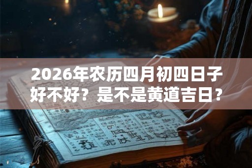 2026年农历四月初四日子好不好？是不是黄道吉日？
