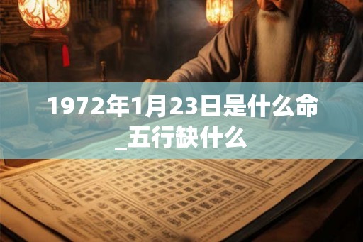 1972年1月23日是什么命_五行缺什么 1972年1月23日是什么命_五行缺什么