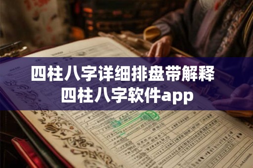 四柱八字详细排盘带解释  四柱八字软件app