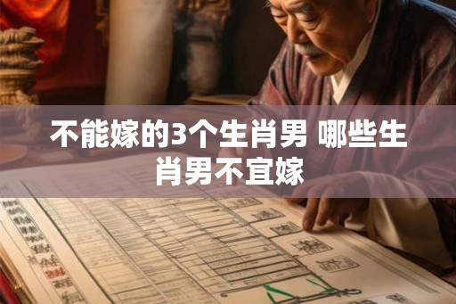 不能嫁的3个生肖男 哪些生肖男不宜嫁 不能嫁的3个生肖男 哪些生肖男不宜嫁