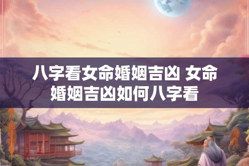 八字看女命婚姻吉凶 女命婚姻吉凶如何八字看