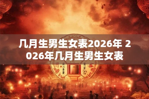 几月生男生女表2026年 2026年几月生男生女表