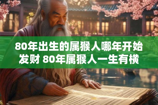 80年出生的属猴人哪年开始发财 80年属猴人一生有横财吗