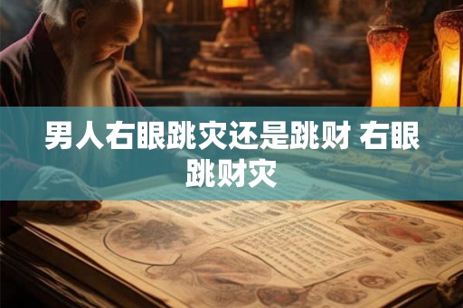男人右眼跳灾还是跳财 右眼跳财灾