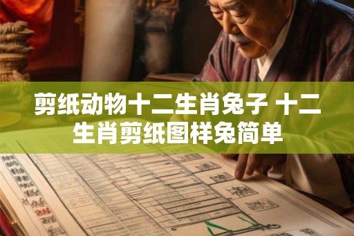 剪纸动物十二生肖兔子 十二生肖剪纸图样兔简单