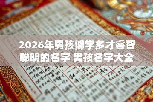 2026年男孩博学多才睿智聪明的名字 男孩名字大全