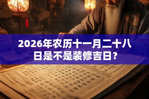 2026年农历十一月二十八日是不是装修吉日？