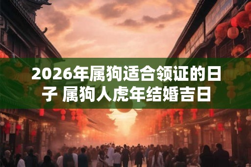 2026年属狗适合领证的日子 属狗人虎年结婚吉日