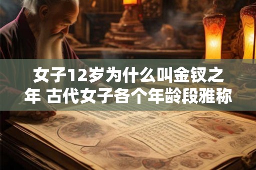 女子12岁为什么叫金钗之年 古代女子各个年龄段雅称