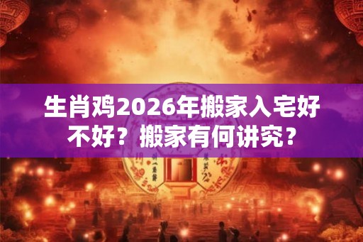 生肖鸡2026年搬家入宅好不好？搬家有何讲究？