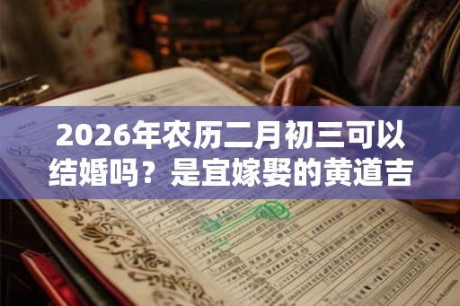 2026年农历二月初三可以结婚吗？是宜嫁娶的黄道吉日吗？