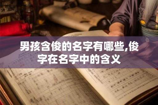 男孩含俊的名字有哪些,俊字在名字中的含义