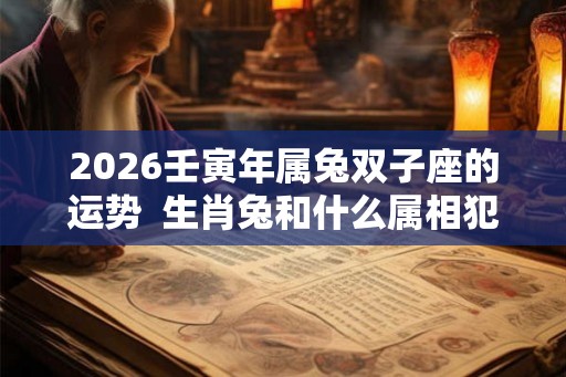 2026壬寅年属兔双子座的运势  生肖兔和什么属相犯冲