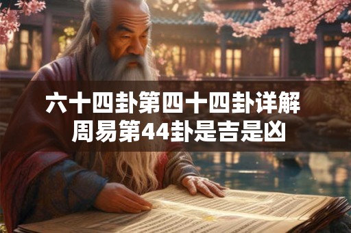 六十四卦第四十四卦详解  周易第44卦是吉是凶