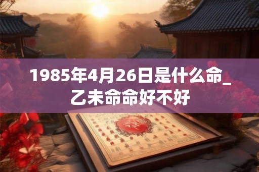 1985年4月26日是什么命_乙未命命好不好