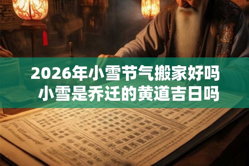 2026年小雪节气搬家好吗  小雪是乔迁的黄道吉日吗