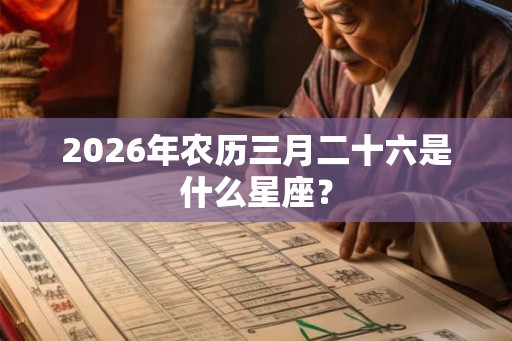 2026年农历三月二十六是什么星座? 2026年农历三月二十六是什么星座?