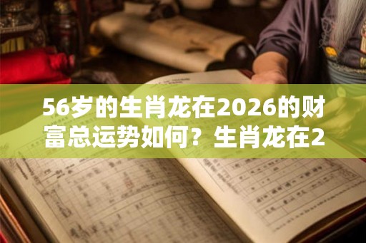 56岁的生肖龙在2026的财富总运势如何？生肖龙在2026年如何开运？