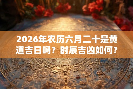 2026年农历六月二十是黄道吉日吗?时辰吉凶如何? 2026年农历六月二十是黄道吉日吗?时辰吉凶如何?