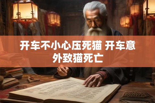 开车不小心压死猫 开车意外致猫死亡