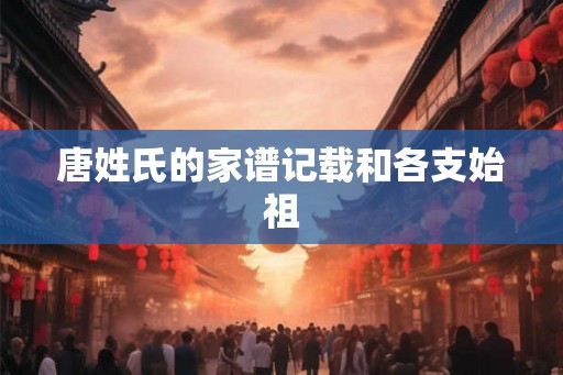 唐姓氏的家谱记载和各支始祖