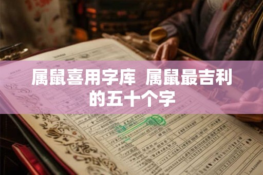 属鼠喜用字库 属鼠最吉利的五十个字 属鼠喜用字库 属鼠最吉利的五十个字