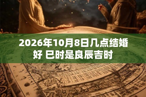 2026年10月8日几点结婚好 巳时是良辰吉时 2026年10月8日几点结婚好 巳时是良辰吉时