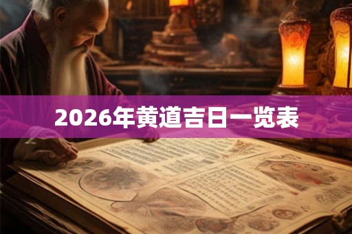 2026年黄道吉日一览表