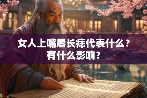 女人上嘴唇长痣代表什么？有什么影响？