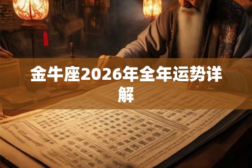 金牛座2026年全年运势详解