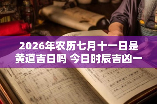 2026年农历七月十一日是黄道吉日吗 今日时辰吉凶一览表 2026年农历七月十一日是黄道吉日吗 今日时辰吉凶一览表