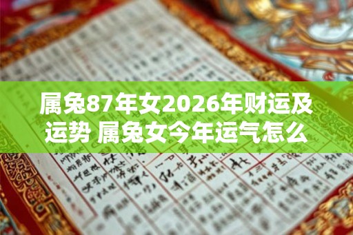 属兔87年女2026年财运及运势 属兔女今年运气怎么样 属兔87年女2026年财运及运势 属兔女今年运气怎么样