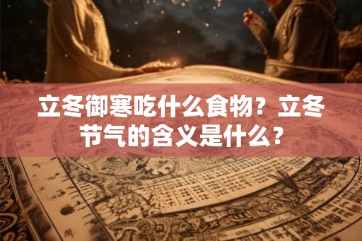 立冬御寒吃什么食物?立冬节气的含义是什么? 立冬御寒吃什么食物?立冬节气的含义是什么?