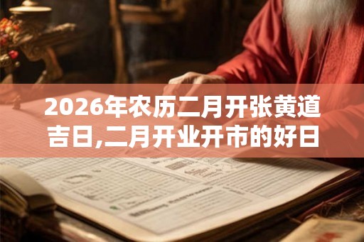 2026年农历二月开张黄道吉日,二月开业开市的好日子 2026年农历二月开张黄道吉日,二月开业开市的好日子