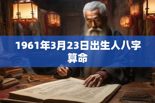 1961年3月23日出生人八字算命