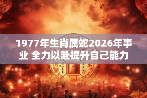 1977年生肖属蛇2026年事业 全力以赴提升自己能力