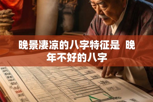 晚景凄凉的八字特征是 晚年不好的八字 晚景凄凉的八字特征是 晚年不好的八字